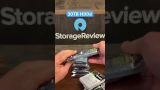 Unwrapping 240TB of HAMR HDDs. 8x Seagate Exos M 30TB drives. Full review at StorageReview.com.