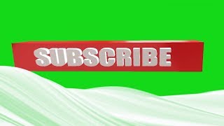 Subscribe Buttons | Animated 3D buttons | Please Subscribe Green Screen