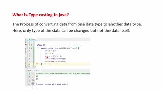 What is Type casting | Type Conversion in java?