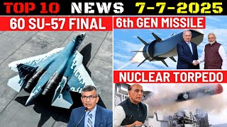 Indian Defence Updates : Su-57 Final,6th Gen Missile Offer,DRDO Nuclear Torpedo,X-Guard Fooled PAF