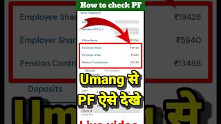How to check PF in Umang App || Check PF balance like this || PF balance check #technical_mp