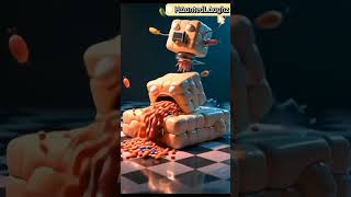 Candy Cube Monster Gets Crushed! 🍬😱 | 3D Cartoon Horror Comedy #shorts #3dcartoon #aianimation#aiart