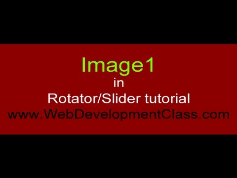 Adding an image rotator/slider to a webpage : Part 1 of 3