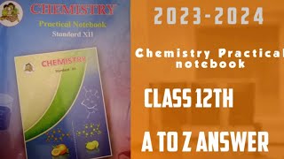 Chemistry practical Notebook Answer class 12 | 2023-2024