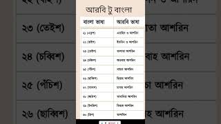 ২১ থেকে ৩০ পর্যন্ত আরবি গননা।#education #arbi_kotha #bangla