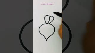 Beetroot 🫜 drawing easy #drawing #art #glitterart #jasimdrawing #vegetables #purple #red #color