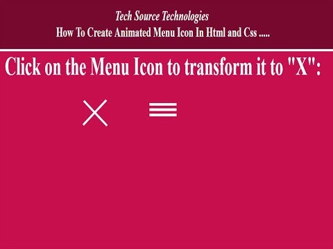 Animated Menu Icon In Html and Css | Animated Menu Icon In Html Css