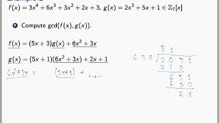 GCD of Two Polynomials over a Finite Field