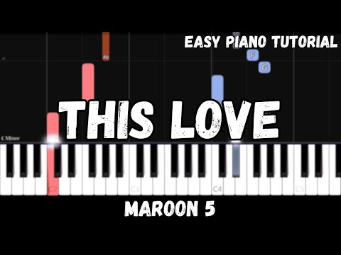 Maroon 5 - This Love (Easy Piano Tutorial)