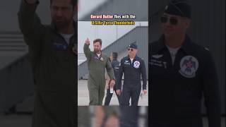 Gerard Butler flies with the U.S.Air Force Thunderbids #airforce #military #fighterpilot #f16v #us