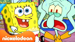 SpongeBob | Karakter SpongeBob nongkrong di rumah Squidward selama 30 menit 🦑 | Nickelodeon Bahasa