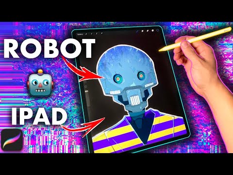 I made a drawing of a Robot on my iPad