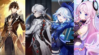 All Genshin Character Trailers but it's just the 2D art (5.3 Mavuika & Citlali)