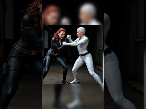 Marvel Black Widow vs Marvel wight widow bettle fighting. #blackwidow #marvelsavengers #thanoswins
