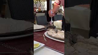 Fish baked in rock salt #fish #grill #bake #bakedfish #spain  #rocksalt #shorts #finedine #food