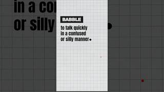 What Does "Babble" Mean? | #babble