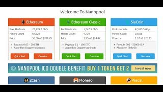How to earn through mining  ethereum in pakistan dash zcash on NanoPool gpu rig 2018