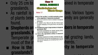 class10 | Geography | Climatic Regions And Climate change | Notes