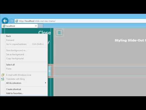 Off Screen Slide Out Push Nav Menu Sample Maj CSS3 Minimum Javascript
