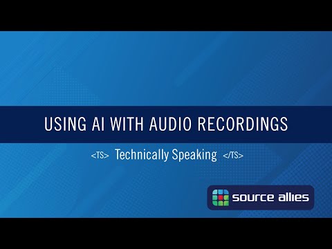 AI Audio Notes | Technically Speaking