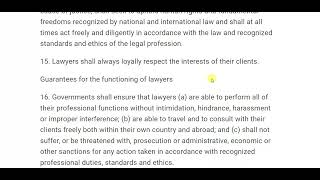 Duties and Responsibilities of Lawyers