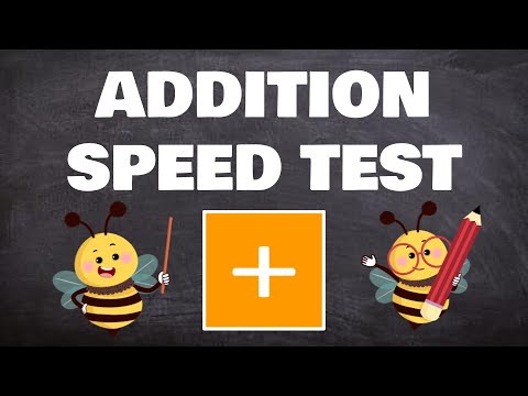 Addition Math Speed Test 20 Questions