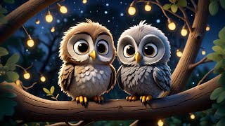 Two Baby Owls Blink in the Dark | Nighttime Owl Song for Kids | Cute Animal Rhymes