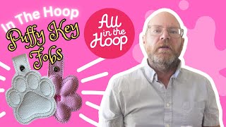 In The Hoop 3D Puffy Key Fobs #inthehoop #machineembroidery #embroiderydesign #inthehoop #ith
