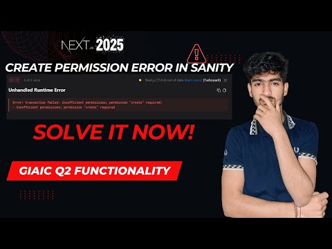 Create Permission Error in Sanity? Solve It Now