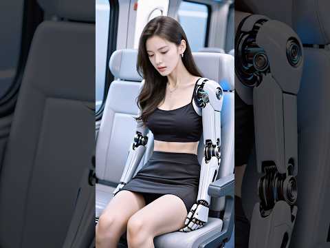 The Beauty of Human Robot Integration on a Train Ride #meibot #robot #girl #pov