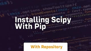 installing scipy with pip