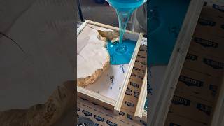 Aqua End Tables with Epoxy Resin & Wood 🪵💦 #epoxywood #diy #diydecor #modernfurniture #furniture
