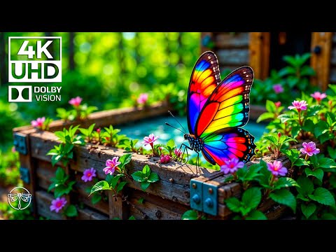 Nature’s Ballet 4K 🦋🌿 | Gentle Piano & Butterfly Dance in Lush Greenery