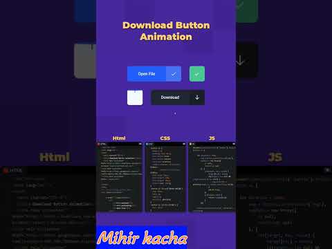 Animated Download Button with HTML, CSS  JavaScript #viralvideo #viralreels #vivshorts #viraltiktok