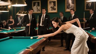 The pool shark scoffs at her, unaware she's a genius, a world champion hiding her identity!