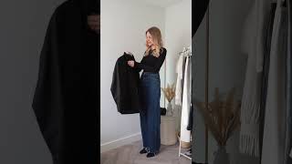YOU NEED These ZARA WIDE LEG JEANS! 4/20 Winter Capsule Wardrobe Outfits #zara #jeans #outfitideas