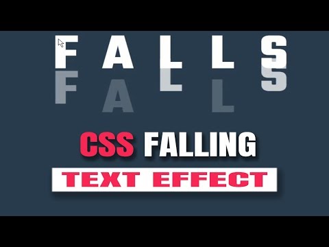 CSS Falling Text Effect - CSS Text Animation