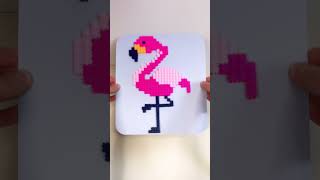Satisfying Reverse Pixel Art ASMR #flamingo #플라밍고 #blocktoys #oddlysatisfying #cute #toydreams
