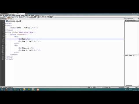 HTML Tutorial 17 - tables