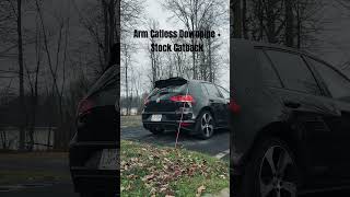 ARM CATLESS DOWNPIPE WITH STOCK CATBACK ON THE MK7 GTI #catback #downpipe #mk7 #vw