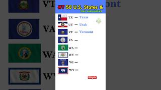 📢 Learn 50 U.S. States & Abbreviations #7 | Easy & Fast! | #shorts