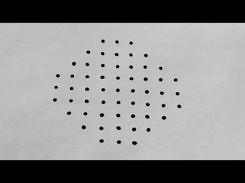 9×3×3 dots rangoli design || straight line dots rangoli || chukkala muggu