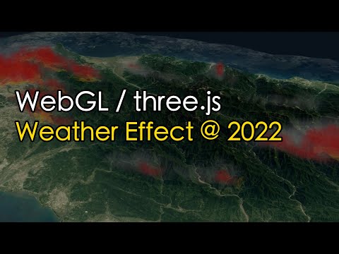 three.js Weather Effect I created @2022 - Radar/Volume Cloud/Typhoon/AirPollution/Wind WebGL