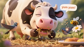 Moo Moo Cow’s Breakfast Time | Cheerful Cow Song for Kids | Morning Farm Rhyme