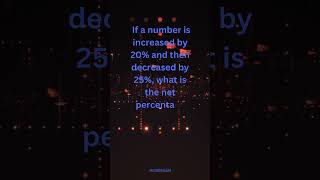 Number increased and then decreased #motivation #puzzle #math #mathematics #maths #mathstricks#fun