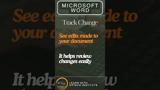 Track change in MS Word #wordprocessor  #microsoftword #quiz #microsoftoffice #education #microsoft