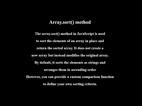 JavaScript Sorting Made Simple: How to Use array.sort() for Beginners