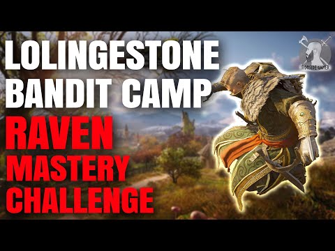 Lolingestone Bandit Camp Raven Mastery Challenge - How to get Gold Medal (Assassin's Creed Valhalla)