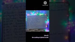 class X the makingTHE MAKING OF GLOBALWORLD  History notes #board2023 #target #upsc #ias