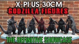 X-PLUS 30CM GODZILLA FIGURES. THE DEFINITIVE SHOWCASE
